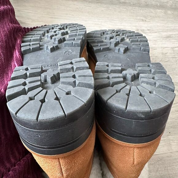 Marc Fisher Isalia Boots Tan Suede Sherpa Lug Sole Women’s Size 8.5 - Picture 9 of 12